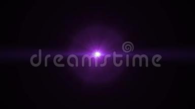 闪光褪色移动紫光标志光学镜头星光耀斑闪亮动画循环背景新品质自然